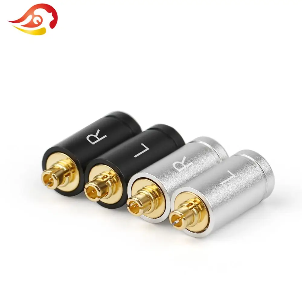 QYFANG 1 Pair 24K Gold Plated Earphone Pin HiFi Headphone Plug Frosted Shell Jack For SE525 SE846 UE900 MMCX DIY Audio Connector