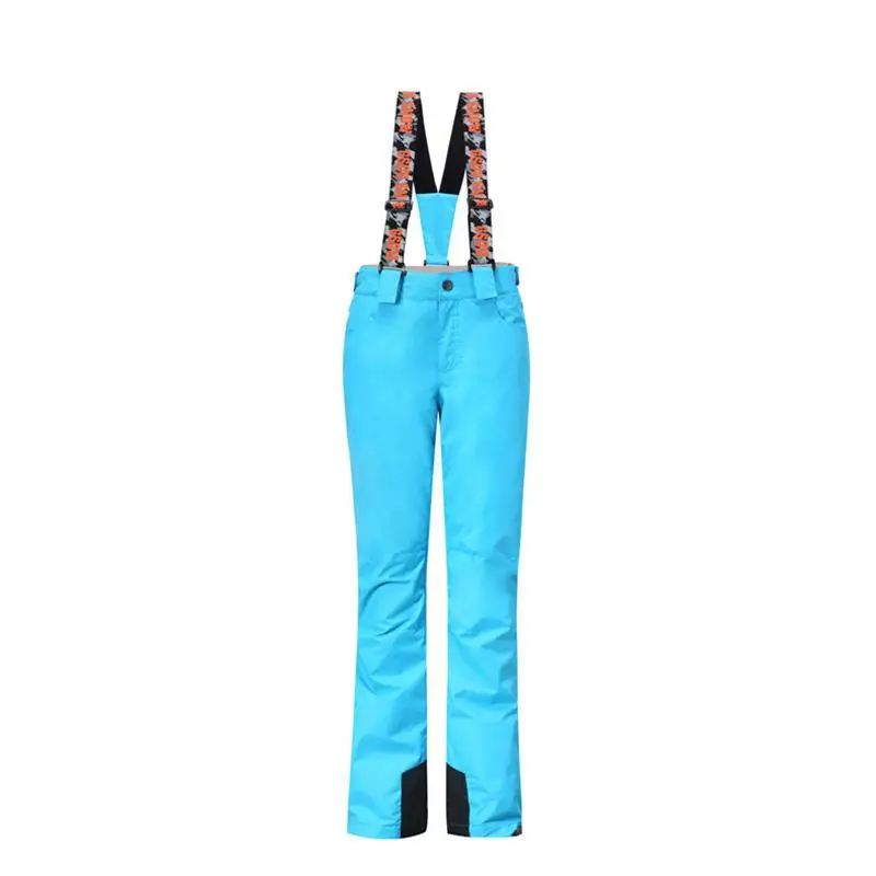 Новые зимние уличные спортивные альпинистские походные брюки ветрозащитные водонепроницаемые лыжные штаны для сноуборда Женские панталоны Mujer зимние комбинезоны - Цвет: Blue
