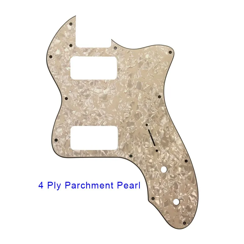 Pleroo гитарные детали накладки для Fender Classic 72' thinline гитара Telecaster pickguard скретч пластина с ТВ Jones Humbucker - Цвет: 4ply parchment pearl