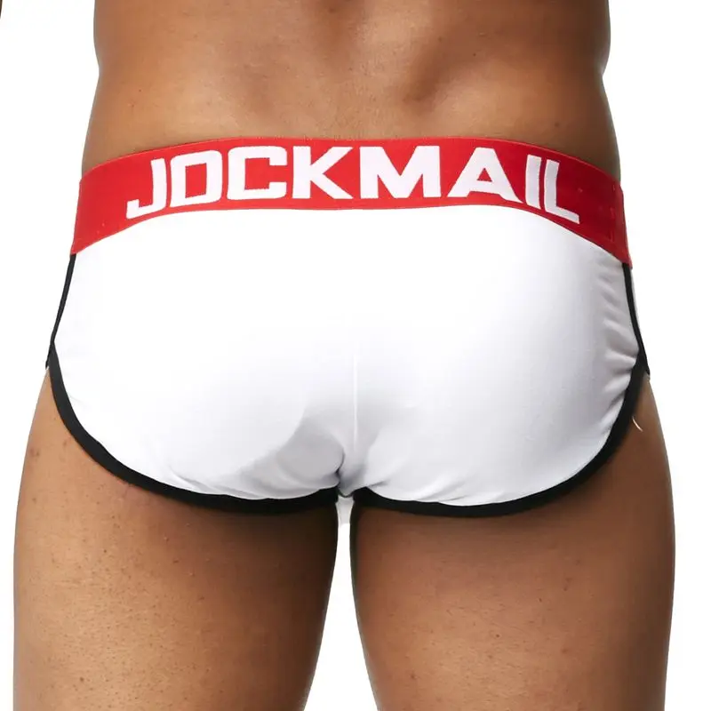 mens underwear briefs JOCKMAIL Brand Enhancing Mens Underwear Briefs Sexy Bulge Gay Penis pad Front + Back Magic buttocks Double Removable Push Up Cup best underwear for men
