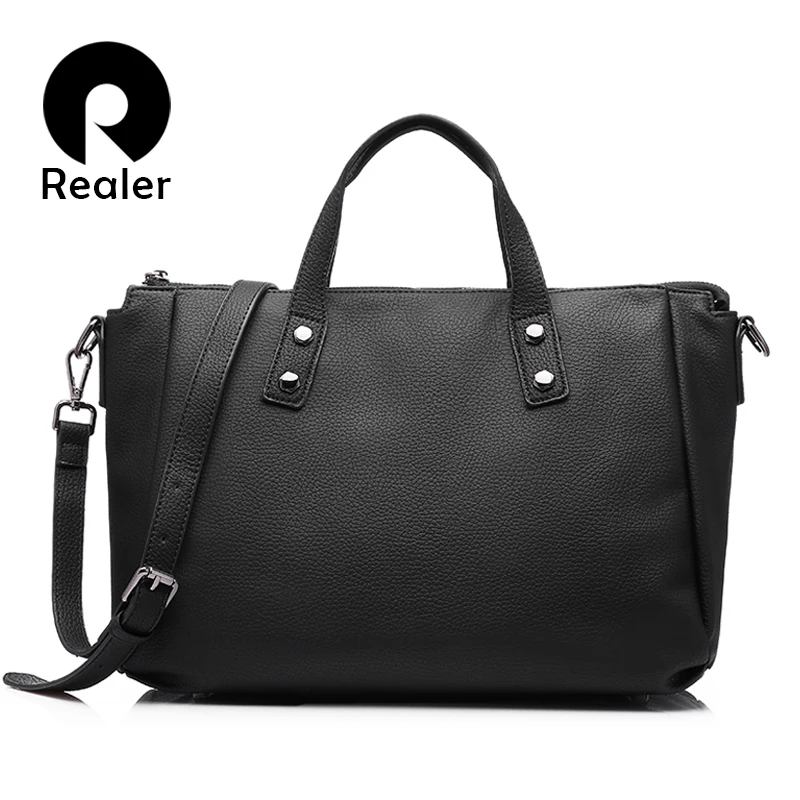 REALER new arrivals women fashion tote ladies women handbag high quality messenger bag pu leather