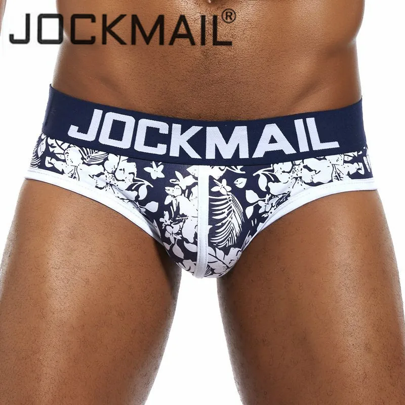 JOCKMAIL сексуальное мужское нижнее белье с принтом листьев мужские хлопковые
