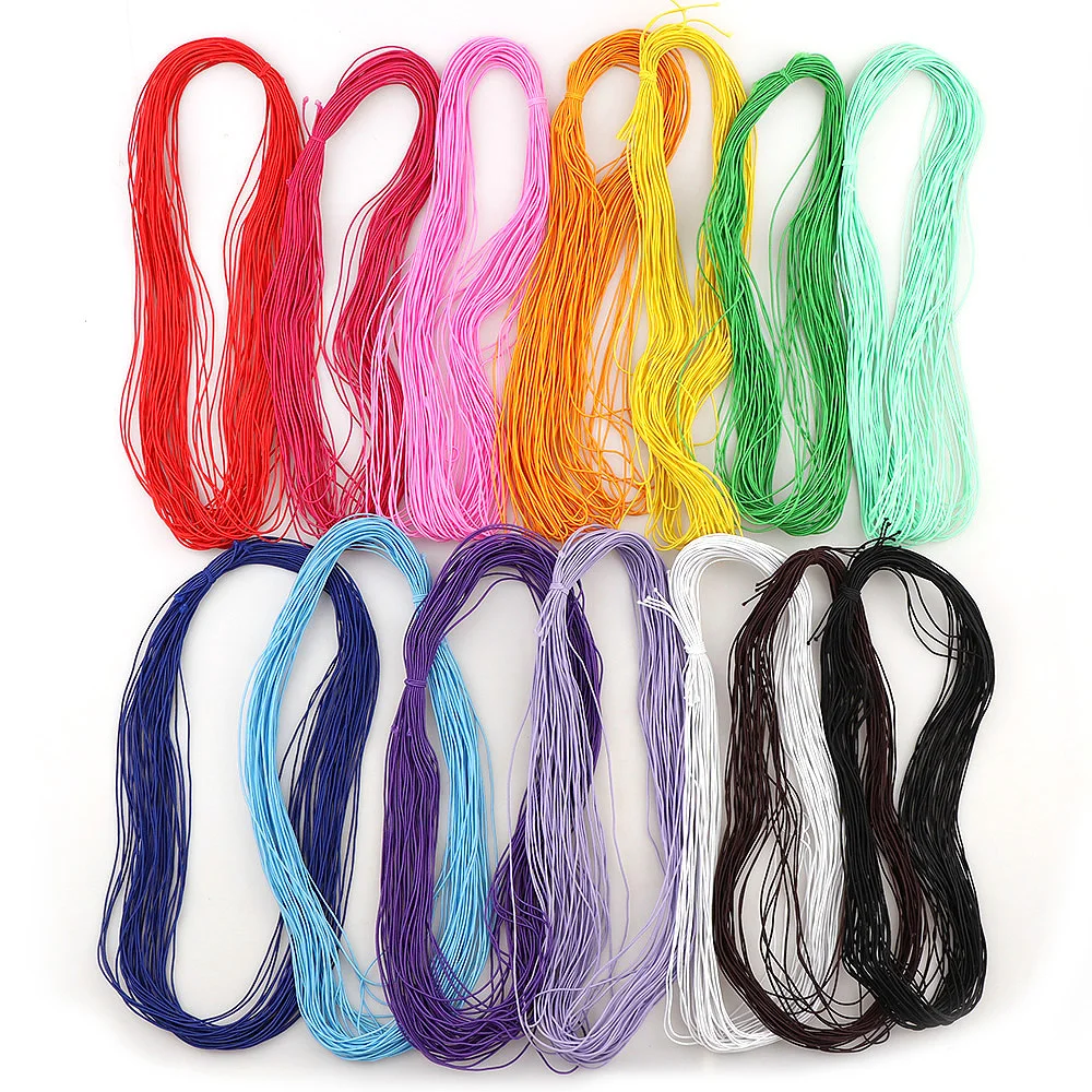 

20M/set 14Colors 0.8mm Core Elastic Rope Stretch Rubber Line Nylon Beading Cord DIY Bracelet Necklace Jewelry Sewing Accessories
