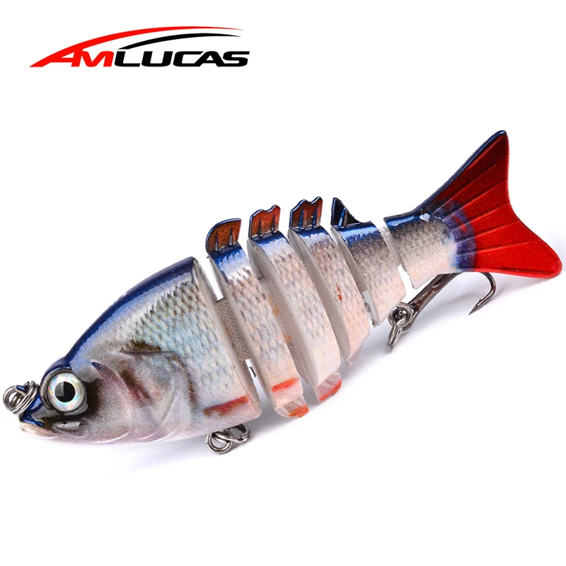 

Amlucas Fishing Lure Wobblers Lifelike Hard Bait 6 Segment Swimbait Crankbaits Slow 11g 8.5cm 6# Hooks Fishing Swimbait WE328