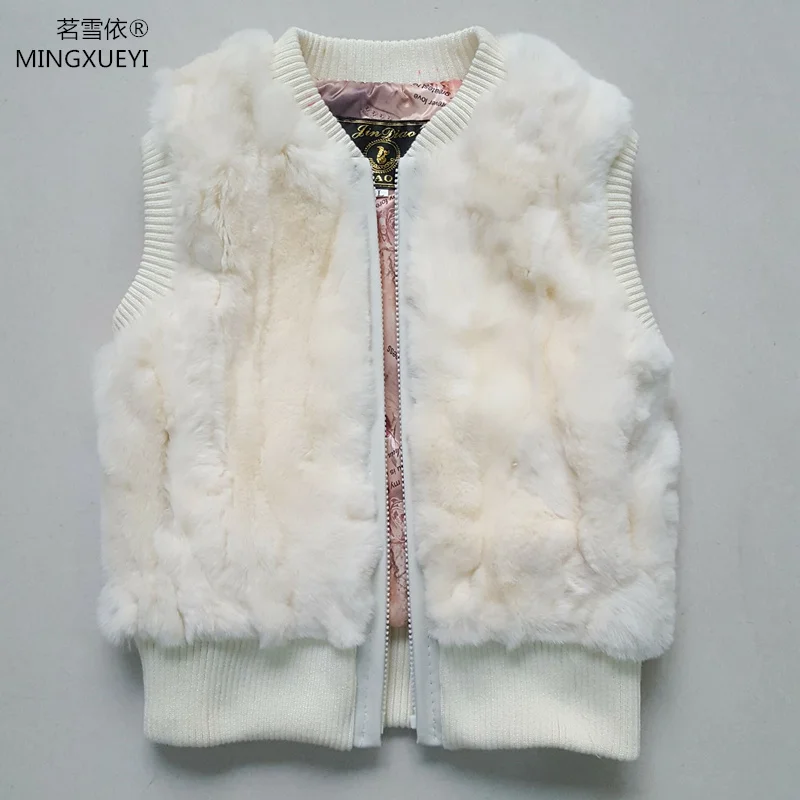 

Children's rabbit fur clothing new brand 2017 winter rabbit hair fur Women Rabbit hair vest