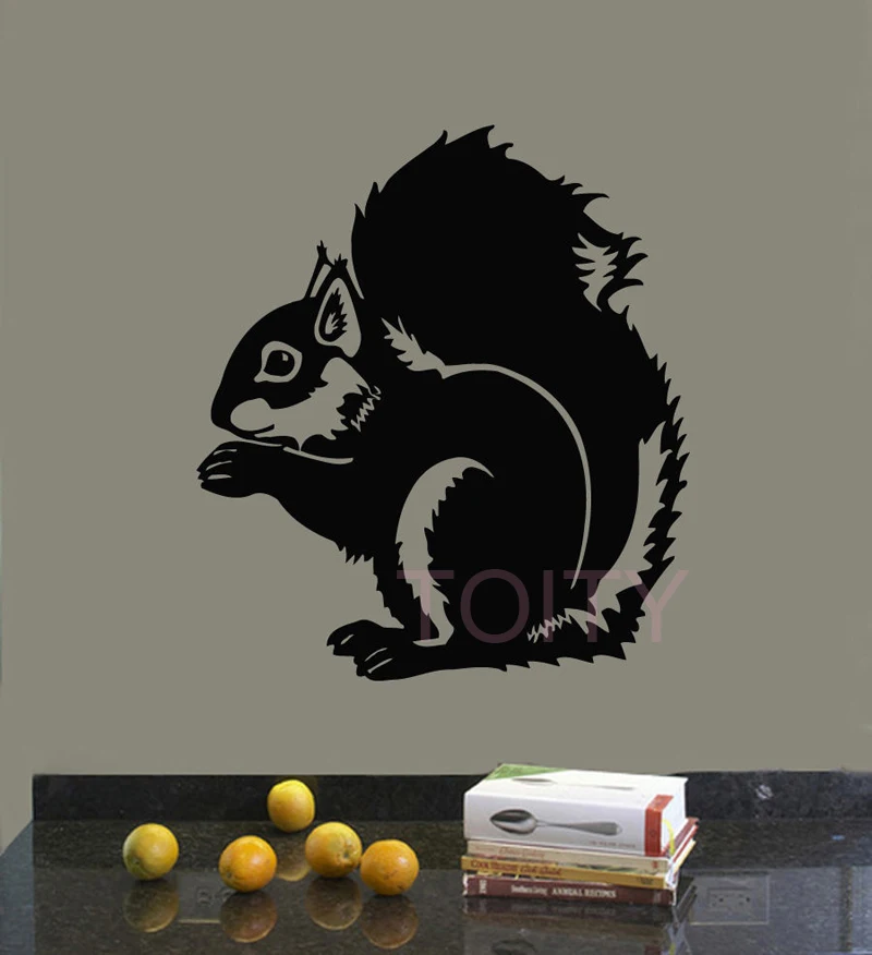 Squirrel Cute Wall Decal Animal Vinyl Sticker Nursery Decor Art Poster