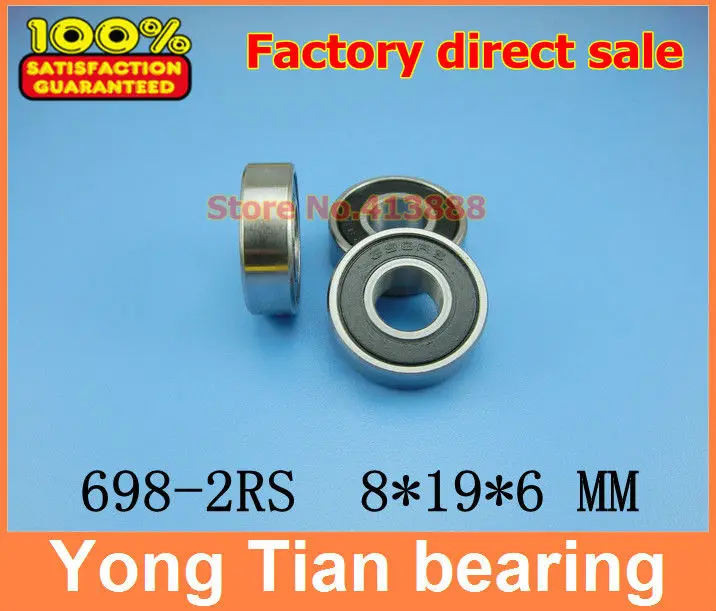 

High quality miniature stainless steel bearing SS698-2RS 698 S698-2RS S698RS S698RZ R-1980HH 8*19*6 mm 440C material