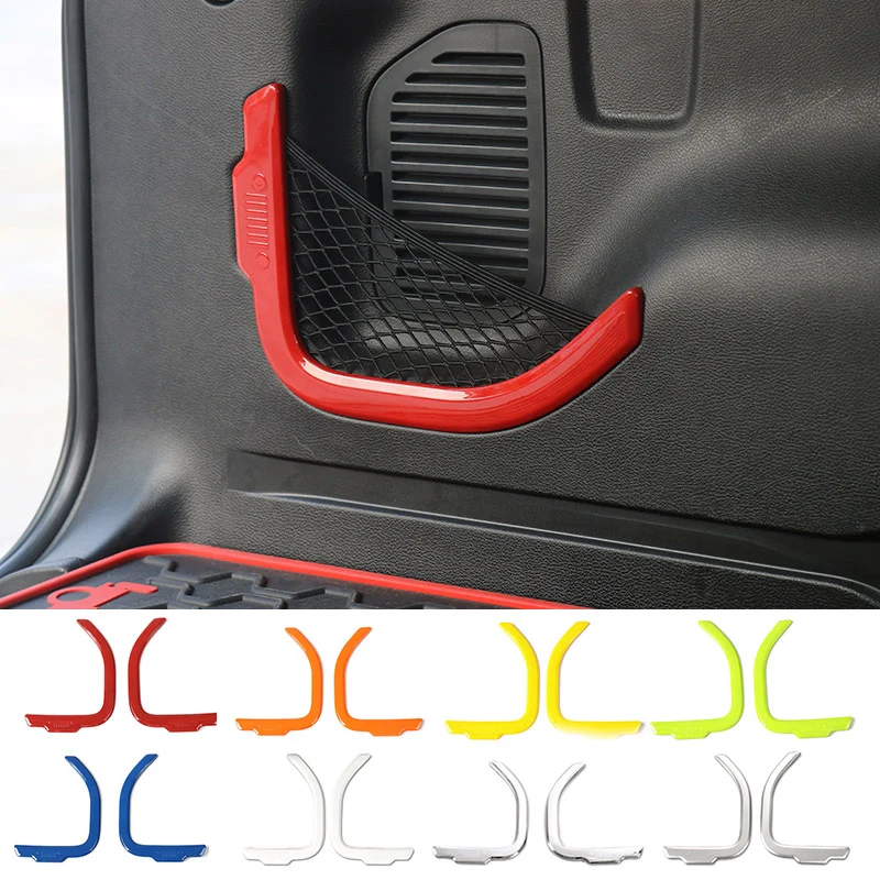ABS 2PCS/PAIR Auto Rear Bottom Storage Box Panel Decor Cover Trim Strip Decoration For Renegade 2015 2016 Car Styling | Автомобили и