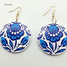 Пара, хорошие африканские серьги красного, зеленого, коричневого цвета, дизайн, качественные деревянные фарфоровые серьги, новое поступление