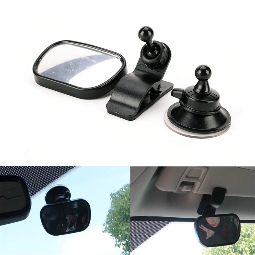 

Universal Car Rear Seat View Mirror Baby Child Safety With Clip and Sucker 2 in 1 Baby Rear Convex Mirror