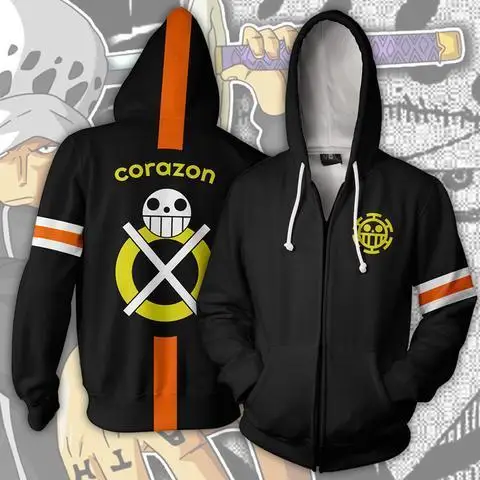Один предмет Trafalgar Law костюмы 3D Печатный свитер косплей игры аниме мультфильм с