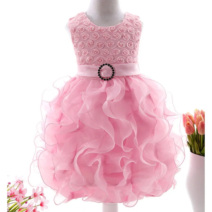 Baby Girls Princess Dress Baby Fluffy Layers Flower Girl Dresses