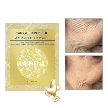 

LANBENA Snail Moisturizing Ampoules Capsule Face Cream Eye Wrinkle Serum Acne Treatment Anti-Aging Moisturizing Beauty 30pcs/box