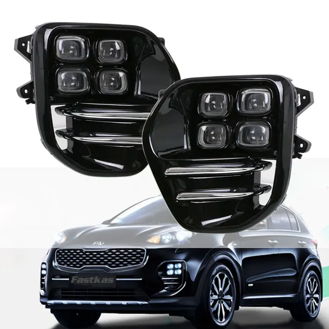 LED Fog Light DRL Daytime Running Light for KIA Sportage QL 2016 2017