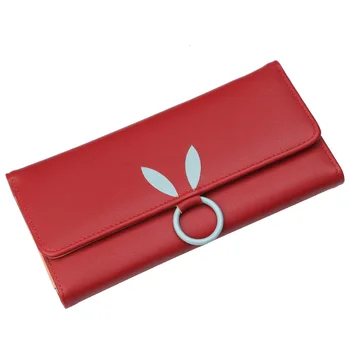 

8PCS / LOT Women Wallet 3 Folds Card Holder Wallet Long Money Holder Simple Purse Lovely Large Capacity Bag Purse