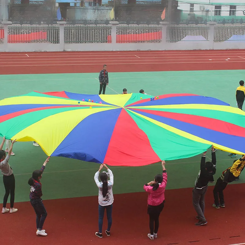 

2M/3M/4M Kids Parachute Toy Sport Outdoor Games Toy Child Sport Development Rainbow Umbrella Teamwork Toy
