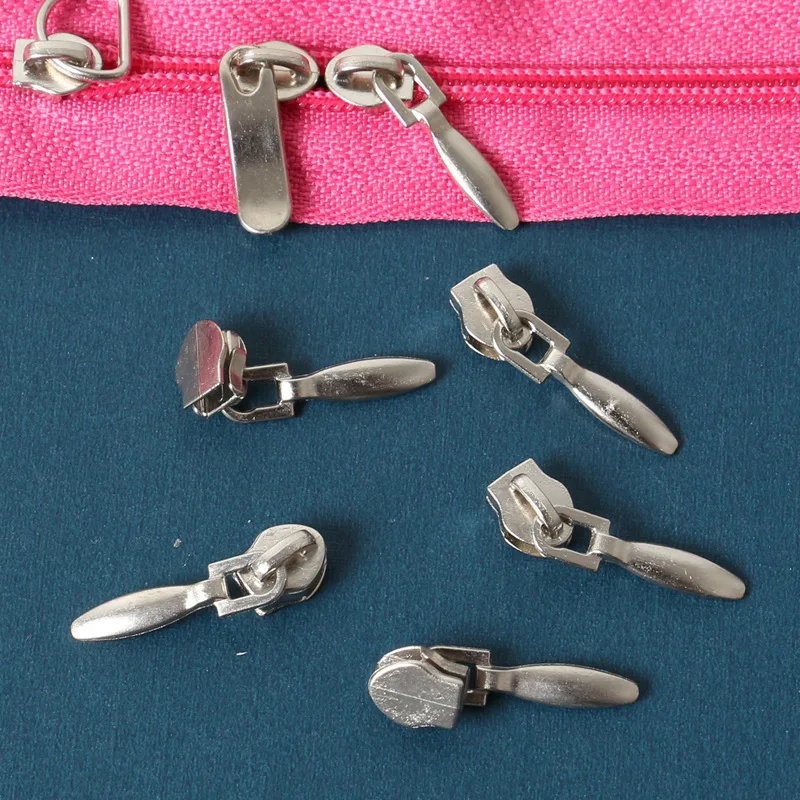 

3# Non Lock Zipper Sliders WaterDrop Shape 25pcs/lot Metal Zinc Alloy Puller For Nylon zipper For Sewing zipper heads