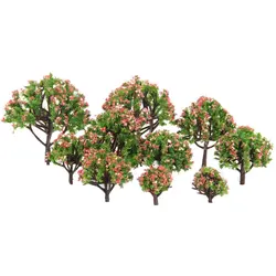 Пластик персиковые деревья Модель Железнодорожный железной дороги пейзаж масштаб 1: 75-1: 500