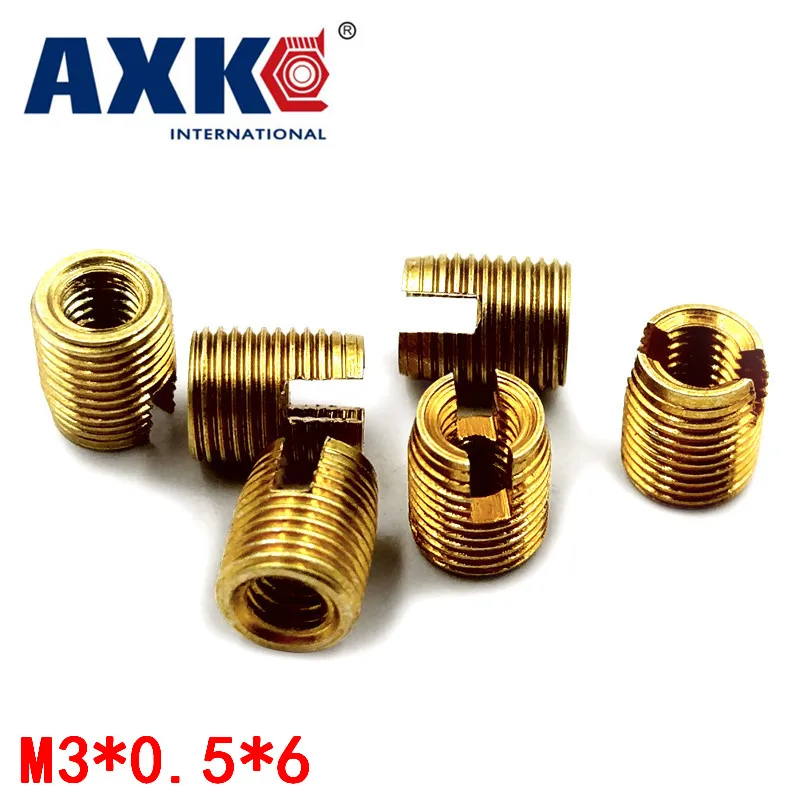 20pcs M3 Self Tapping Thread Inserts 302 Slotted Type Screw Bushing M3