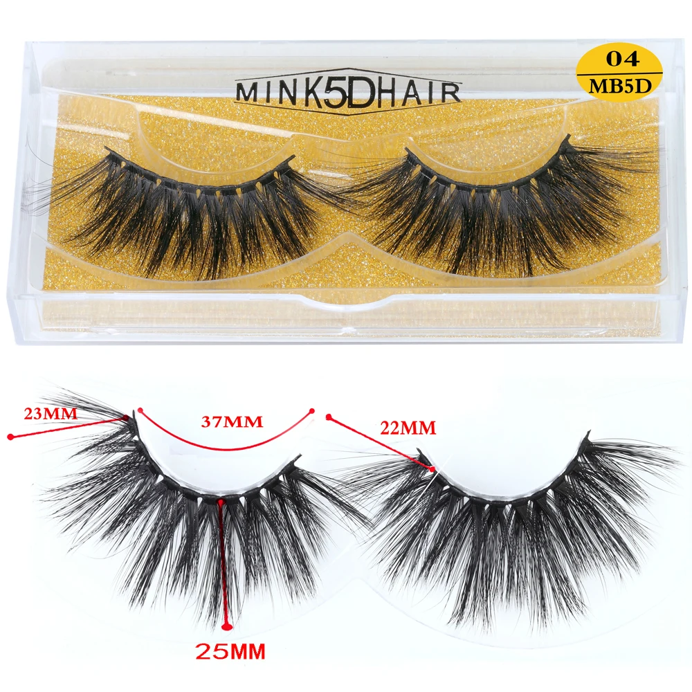 MB 25 мм Lashes 5D норковые ресницы удлиненной длины 3D накладные ресницы большие драматические объемные 25 мм ресницы накладные ресницы - Цвет: MB5D-04