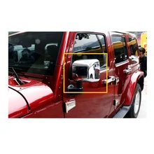 One Pair High Quality Car Styling ABS Galvanized Mirror Car Covers Sticker Suitable for Jeep Wrangler Automobiles Accessories