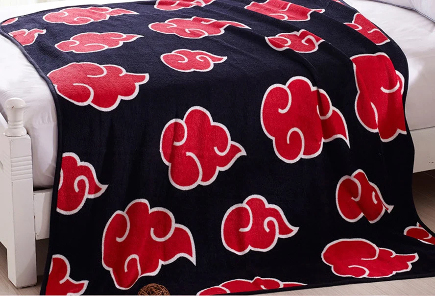 19.9US $ |Japan Anime Naruto Akatsuki Coral Fleece Blanket on Bed Mantas Ba...
