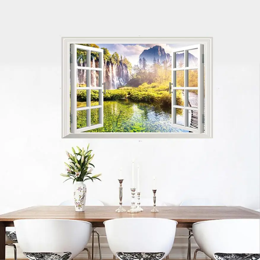Home Decor 3D Window View Art Home Decor Wall Sticker Wallpaper Wall Decals Mural wall sticker Home Deco mirror AU9 Home Decor 3D Window View Art Home Decor Wall Sticker Wallpaper Wall Decals Mural wall sticker Home Deco mirror AU9