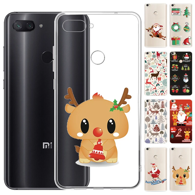 На новый год Рождеством чехол для Xiaomi Mi 8 Lite 6 26 &quotтонкий мягкий силиконовый