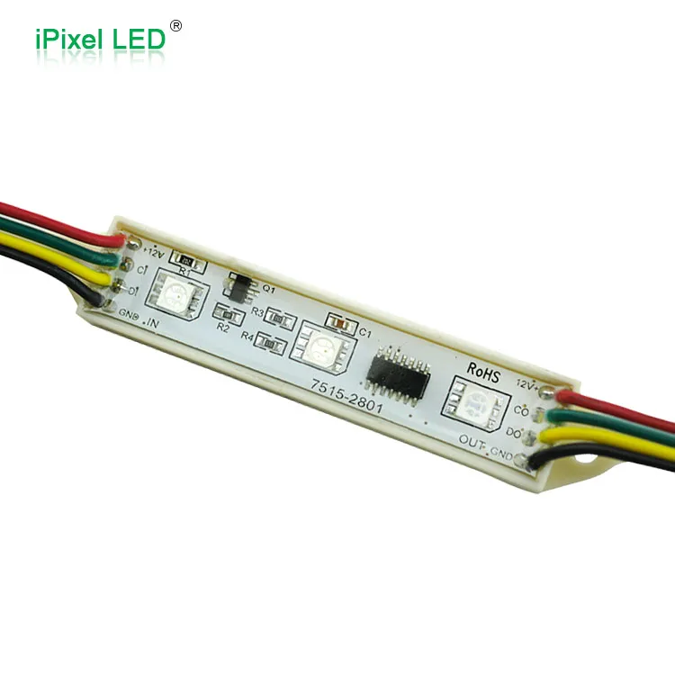 5050 SMD rgb светодиодный модуль ws2811/WS2801 IC 12 V, 3 светодиода/за штуку, ip65