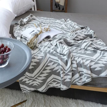 

Cotton Knitted Thread Blankets Washable Air-condition Warm Nap Blankets Bedsheet Portable Throw Blanket for Sofa/Bed/Car