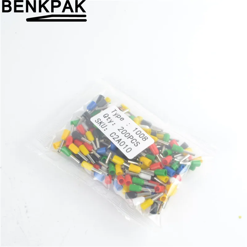 

E1008 Tube insulating Insulated terminals 1MM2 Cable Wire Connector Insulating Crimp Terminal Connector 200pcs