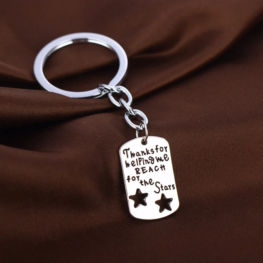 

"Thanks For Helping Me Reach For The Stars" Gifts For Teacher Keyring Keychain Teachers Gifts Key Chain Jewelry Presents Pendant