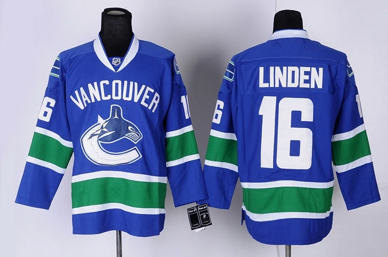 Next Day Shipping! Men's Hockey Jersey Vancouver Canucks Trevor Linden
