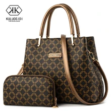 Роскошные сумки из двух частей, набор женских сумок, дизайнерская женская кожаная сумка, сумка на плечо для женщин