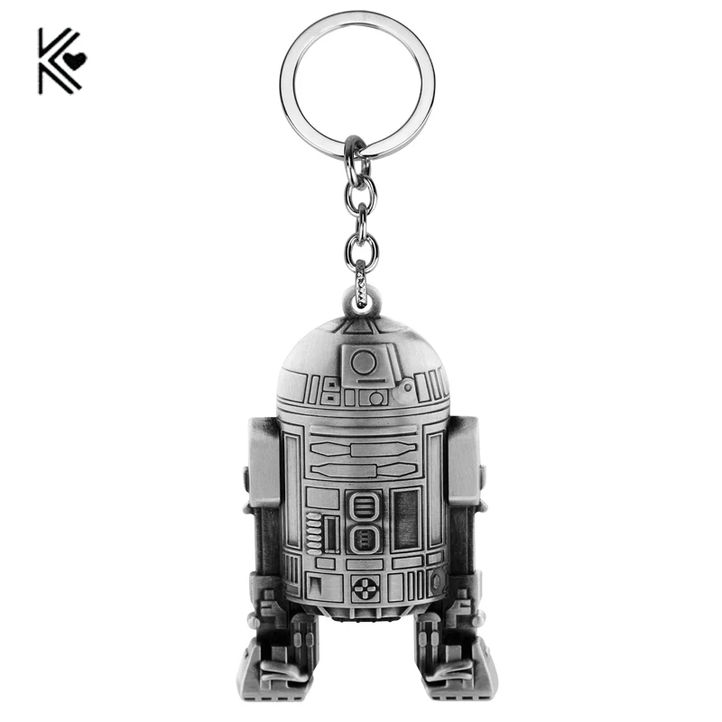 Star Wars keychain Top Quality The Force Awakens Keyring Alloy R2 D 2 Robot font b