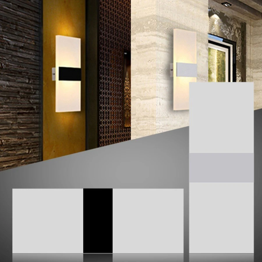  3W/5W/6W Led Acrylic Wall Lamp AC85-265V Wall Mounted Sconce Lights lamp Decorative Living Room Bed - 32808950441