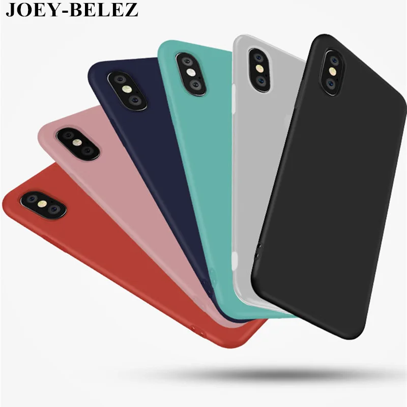 

Candy Colorful Matte Cases for iPhone X XS Max XR Soft TPU Silicone Cover for iPhone 6 Case 6s 7 8 Plus 5 5s SE Case Capa Fundas