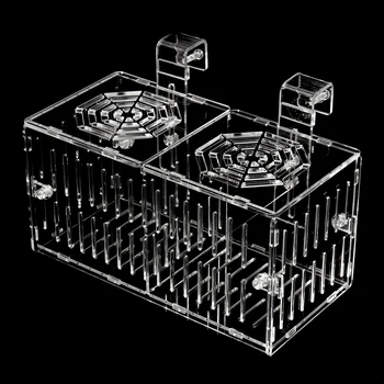 

20x10x10cm Clear Acrylic Aquarium Baby Betta Fish Tank Breeding Box Hatchery Hook Type Isolation Cage House Aquatic Pet Supplies