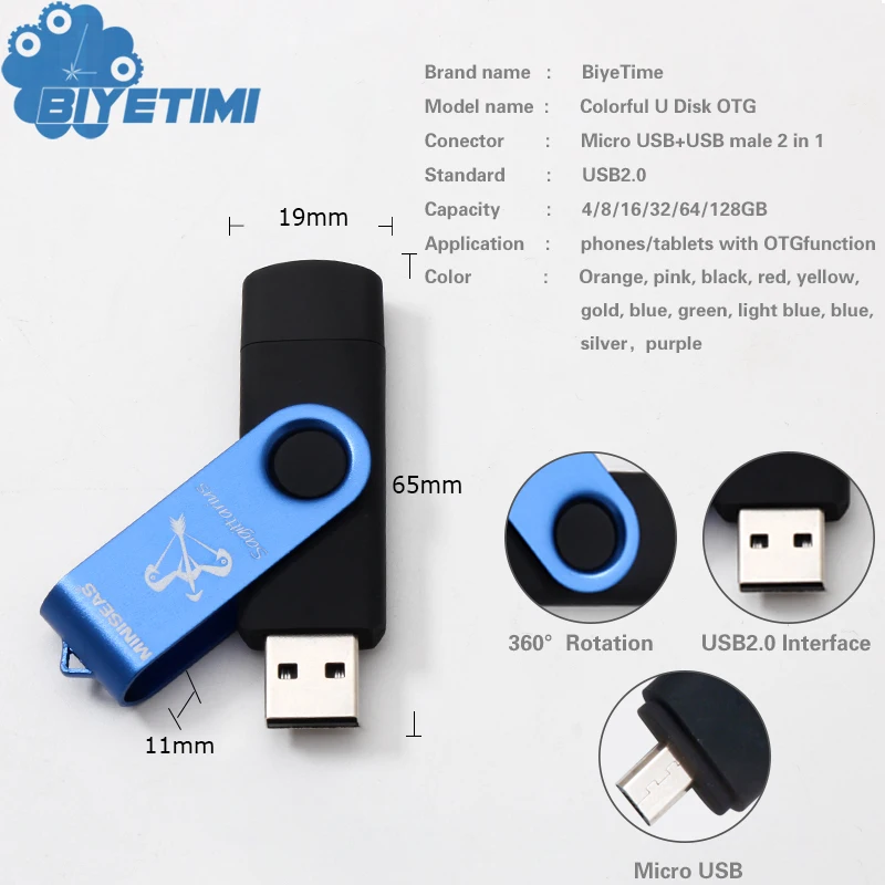 USB флеш-накопитель Miniseas 12 созвездий OTG 128gb 64gb cle usb флеш-накопитель 32gb Pendrive 16gb 8gb 4 gb USB 2,0 memory stick