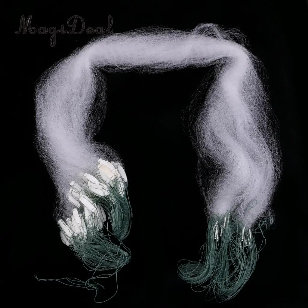 

20m x 1.2m Fishing Gill Net with Float Fish Trap Monofilament 1cm x 1cm Small Mesh Hole Gill Casting Net