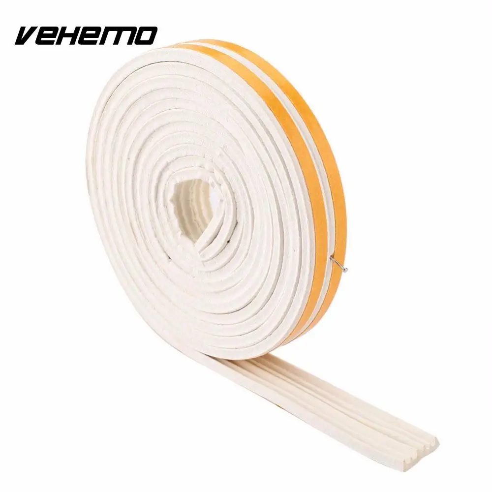 

Vehemo 5M Self Adhesive E/D-type Foam Draught Self Adhesive Home Window Door Excluder Rubber Seal Strip Weatherstrip Collision