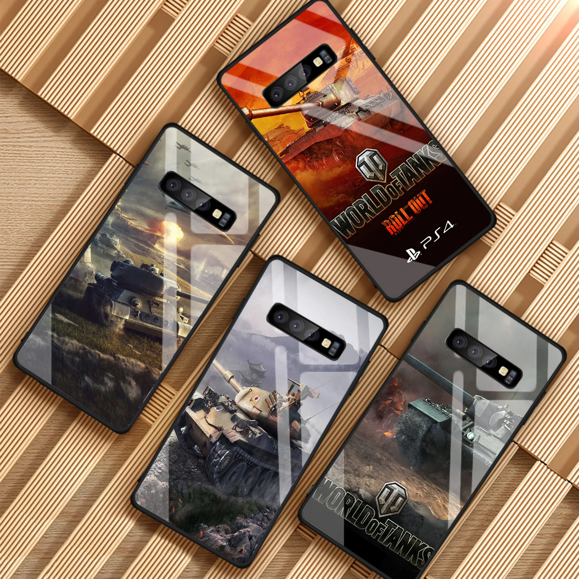 

world of tanks Cover Tempered Glass Phone Case For Samsung Galaxy A6 A6S A8 A8S J6 J8 2018 S8 S9 S10 PLUS NOTE 8 9
