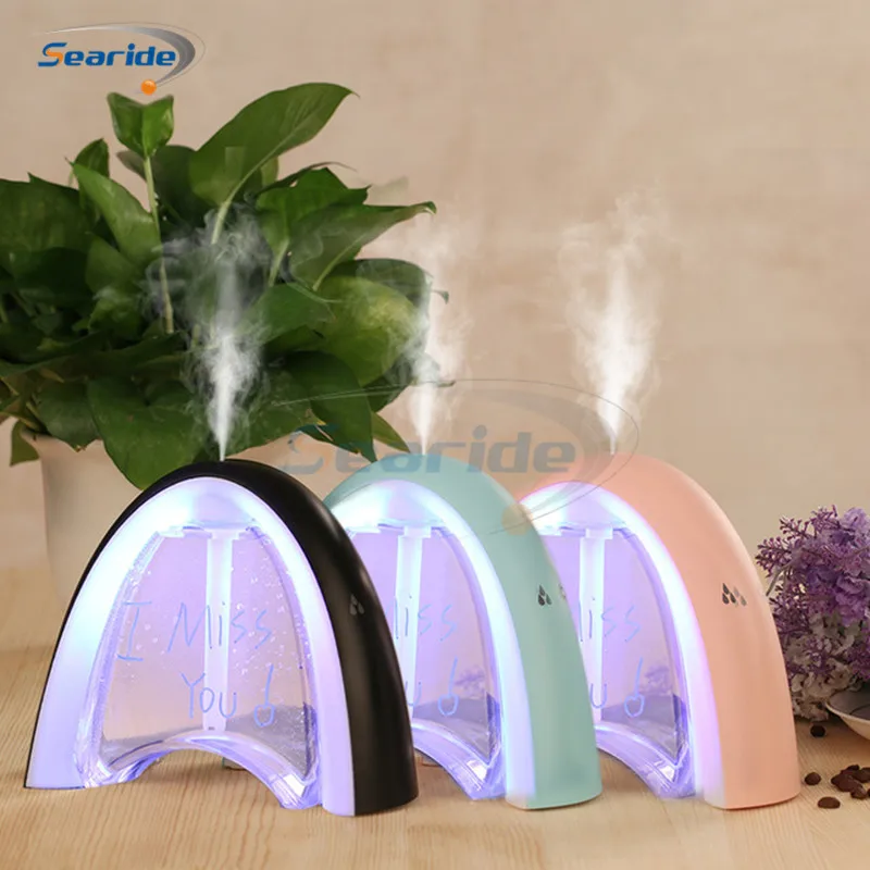 

400ML Rainbow Air Ultrasonic Humidifier with LED Lamp Air Freshener Atomizer USB Humidificador Essential Oil Diffuser Mist Maker