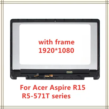 

for Acer Aspire R15 R5-571T-56LP R5-571T-55V5 R5-571T-53WF R5-571T-52Z6 LCD Display Screen Touch Digitizer Glass Assembly+Bezel