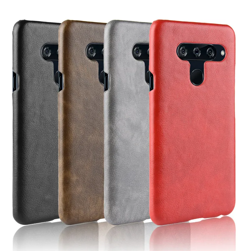 Для LG V40 ThinQ чехол для телефона 6 4 дюймов Роскошный PU кожаный Личи ударопрочный V 40