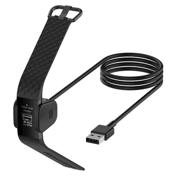 

Gosear Portable Heat-resistant Replacement USB Charging Charger Cable with Clip for Fitbit Fit bit Charge 3 Smart Bracelet 100cm