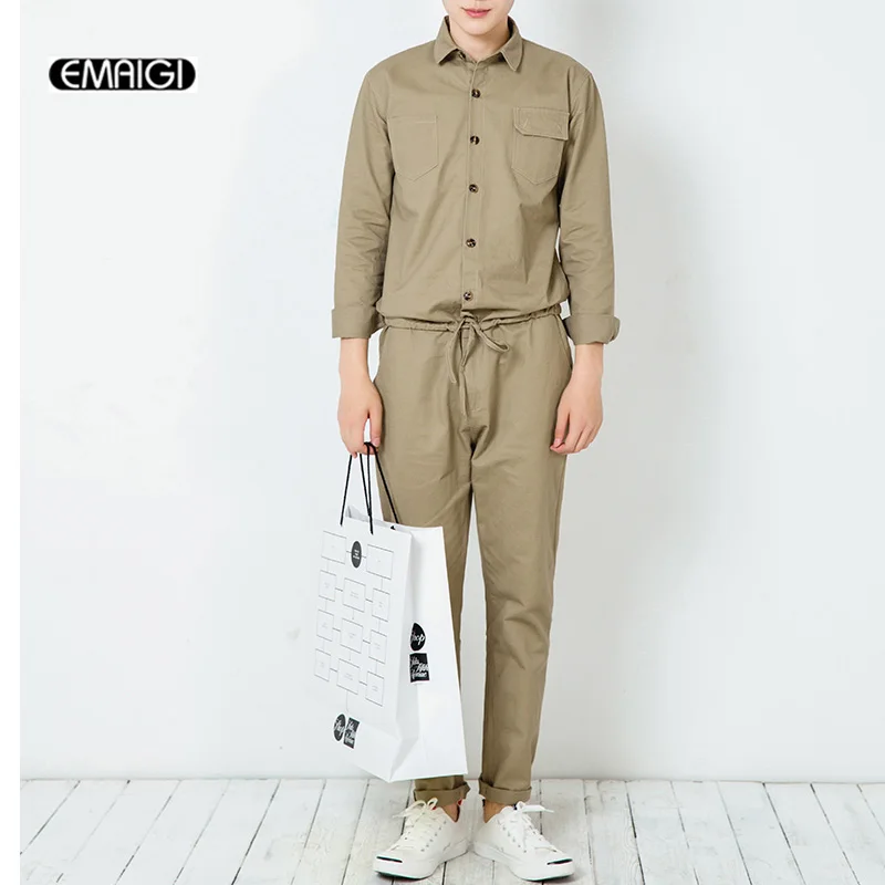 Men Jumpsuits High Street Hiphop Bibi Overalls Men s Tooling Harem Pant Jumpsuits Fashion One Piece