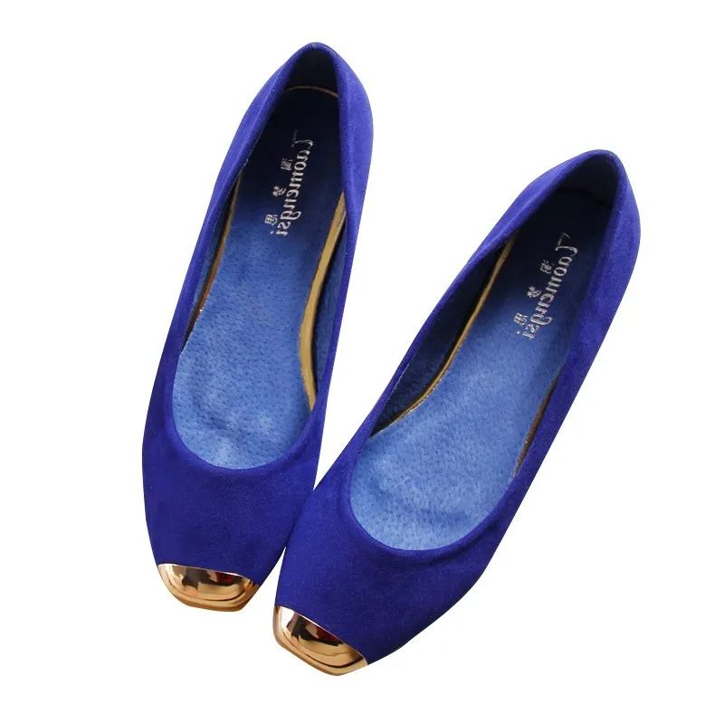 

Women's Shoes New Square Head Girl Flats Korean Blue Large Size Women 40-43 Elegant Comfort Creepers Shoes YX0018