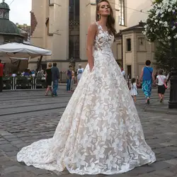 Vestido de novia A Line свадебное платье уникальное кружевное платье невесты Abiti da sposa корт поезд Brautkleid сексуальные платья