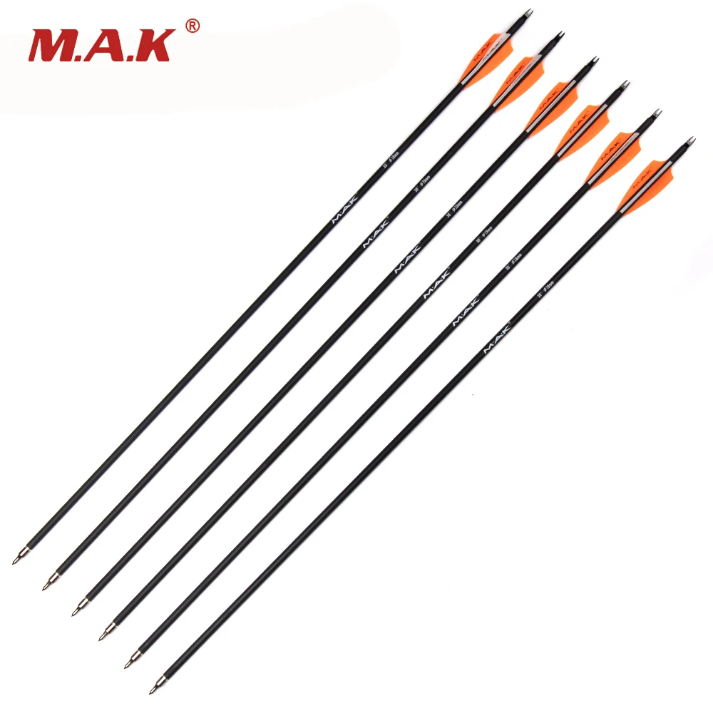 12/24pcs 30 Inches OD7.8mm Spine 500 Carbon Arrows for 20 50lbs